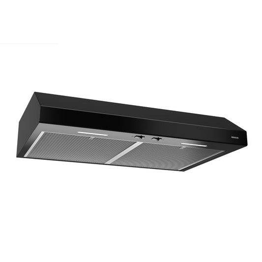 BROAN BCSEK130BL New - Glacier 30"" 250 Cfm 1.5 Sones Black Range Hood Energy STAR...