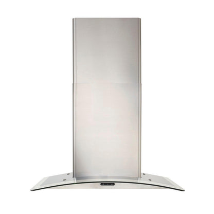 BROAN EW4630SS 30-in. Convertible Wall Mount Curved Glass Chimney Range Hood With ...