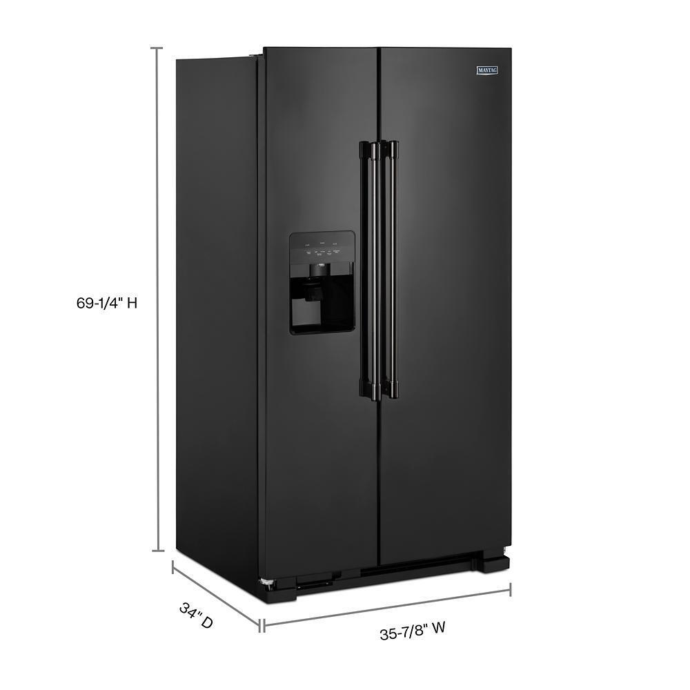 MAYTAG MSS25C4MGB 36-inch Wide Side-by-side Refrigerator With Exterior Ice and Water ...