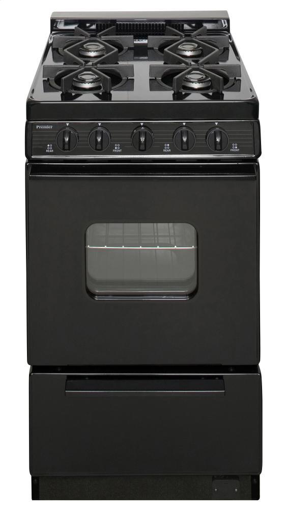 PREMIER BHK5X0BP 20 In. Freestanding Battery-generated Spark Ignition Gas Range In B...