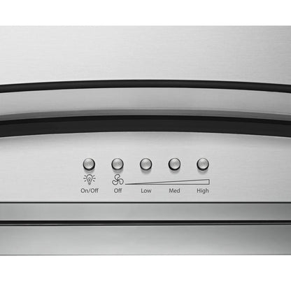WHIRLPOOL WVW75UC0DS Stainless Steel Whirlpool 30 Inch Convertible Glass Kitchen VENT...