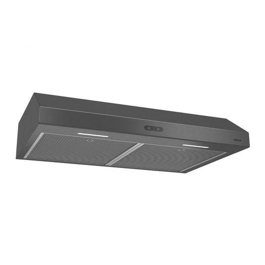 BROAN BCDF130BLS New - Glacier 30"" 300 Cfm 1.2 Sones Black Stainless Steel Range Hood