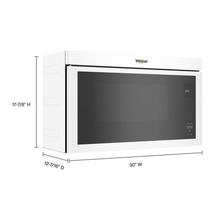WHIRLPOOL WMMF5930PW 1.1 Cu. Ft. Flush Mount Microwave With Turntable-free Design