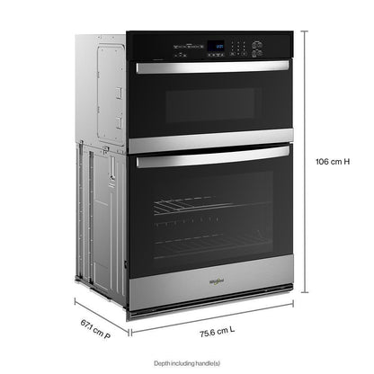 WHIRLPOOL WOEC3030LS Whirlpool 6.4 Total Cu. Ft. Combo Self-cleaning Wall Oven