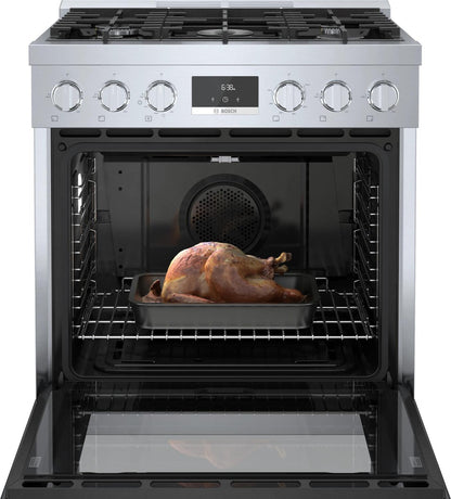 BOSCH HDS8055U 800 Series Dual Fuel Freestanding Range 30'' Stainless Steel Hds8055u