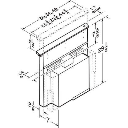 BROAN RMDD4804 Broan 48in Downdraft for Int Blower