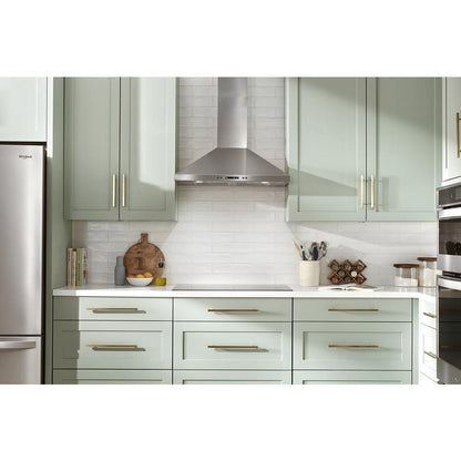 WHIRLPOOL WVI51UC0LS Whirlpool 30"" Curved Glass Island Mount Range Hood