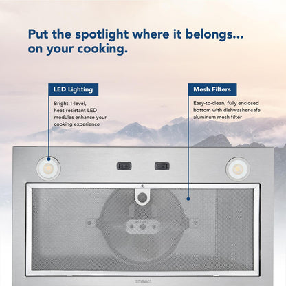 BROAN PM300SS Broan 21-inch Custom Range Hood Power Pack, 300 Max Blower Cfm, ...