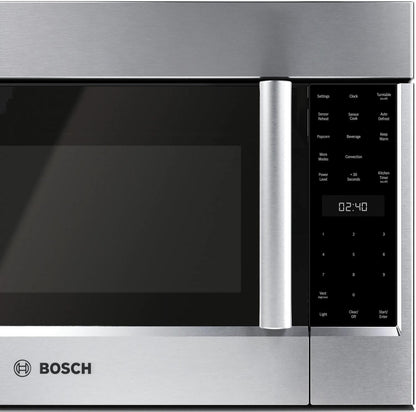 BOSCH HMV8054U 800 Series Over-the-range Microwave 30"" Left Sideopening Door, STAI...
