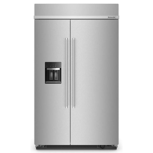 KITCHENAID KBSD708MPS 29.4 Cu. Ft. 48"" Built-in Side-by-side Refrigerator With Ice and WA...