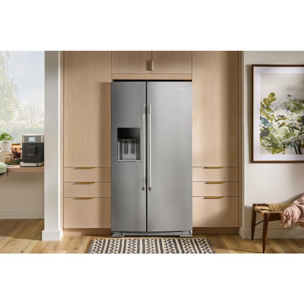 KITCHENAID KRSC536RPS 20.8 Cu. Ft. Counter-depth Side-by-side Refrigerator With Exterior ...