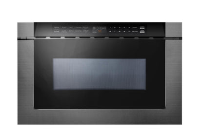 XO APPLIANCE XOMWD24BS 24"" Built-in Microwave Drawer - Black Glass & Black Stainless