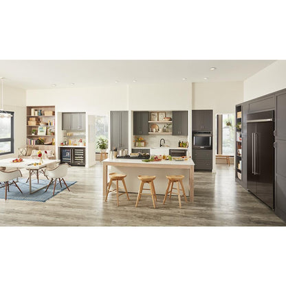 KITCHENAID KUWL314KBS 24"" Undercounter Wine Cellar With Glass Door and Metal-front Racks ...