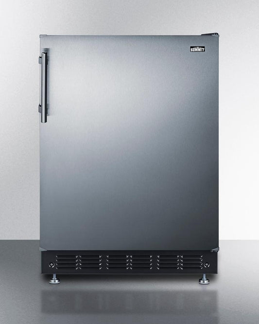 SUMMIT CT66BK2SSRS Summit 24"" Wide Refrigerator-freezer