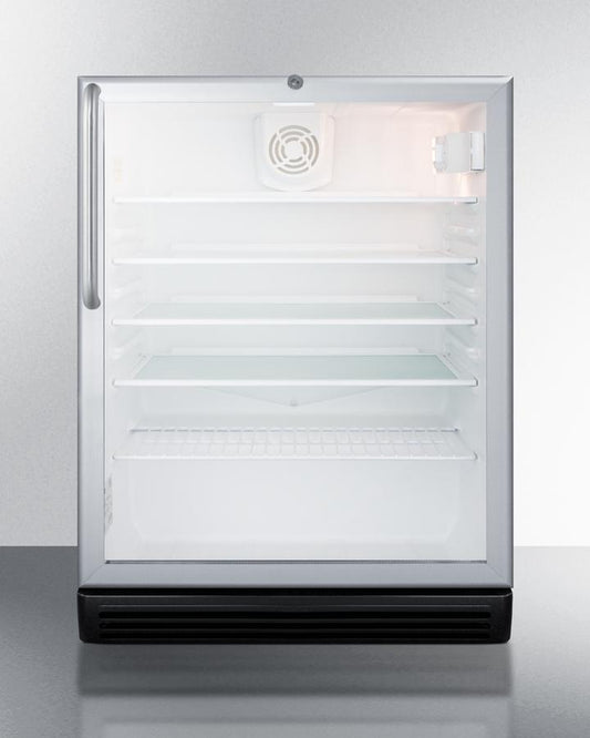 SUMMIT SCR600BGLCSS Commercially Listed 5.5 CU.FT. Built-in Undercounter Beverage CENTE...
