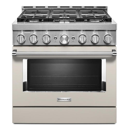 KITCHENAID KFGC506JMH Kitchenaid 36'' Smart Commercial-style Gas Range With 6 Burners ...