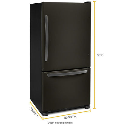 WHIRLPOOL WRB322DMHV Whirlpool 33-inch Wide Bottom-freezer Refrigerator - 22 Cu. Ft. ...