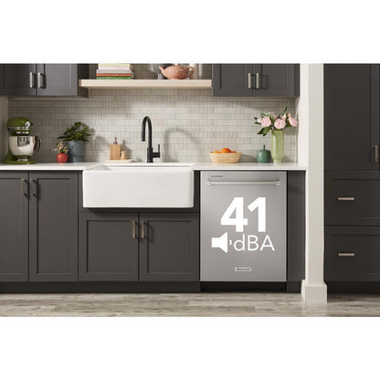 KITCHENAID KDTE304RPS Third Level Jet Rack Dishwasher With 40+ Total Wash Jets, 41 Dba