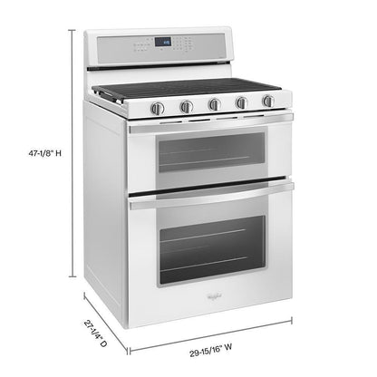 WHIRLPOOL WGG745S0FH Whirlpool 6.0 Cu. Ft. Gas Double Oven Range With Center Oval Burner