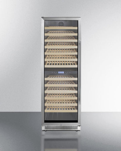 SUMMIT SWC1966BLHD Summit 24"" Wide Dual Zone Wine Cellar