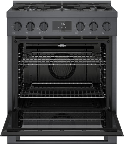 BOSCH HGS8045UC 800 Series Gas Freestanding Range 30'' Black Stainless Steel Hgs8045uc