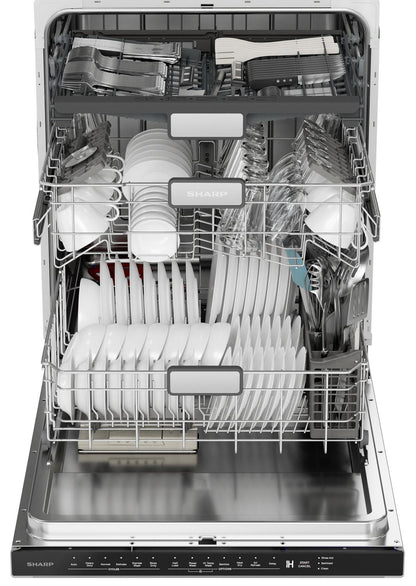 SHARP SDW6757ES Sharp 24"" Slide-in Stainless Steel Dishwasher