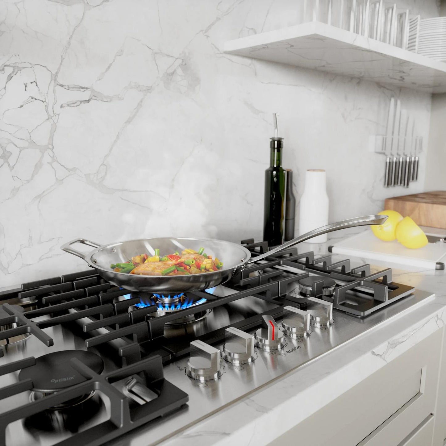 BOSCH NGM8059UC Bosch 800 Series Gas Cooktop 30"" Stainless Steel Ngm8059uc