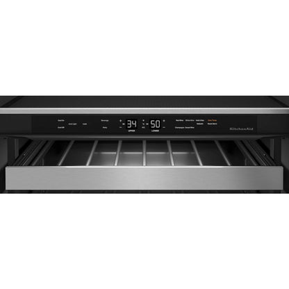 KITCHENAID KUBR314KSS 24"" Beverage Center With Glass Door and Metal-front Racks - STAINLE...