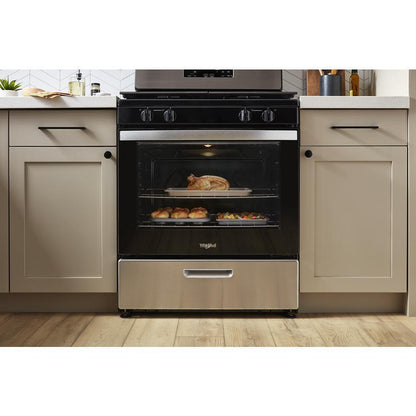 WHIRLPOOL WFG320M0MW Whirlpool 5.1 Cu. Ft. Freestanding Gas Range With Broiler Drawer