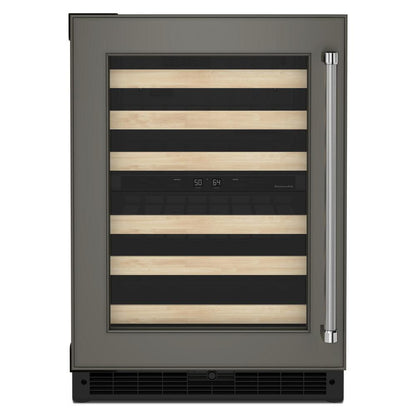 KITCHENAID KUWL214KPA 24"" Panel-ready Undercounter Wine Cellar With Wood-front Racks - PA...