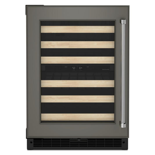 KITCHENAID KUWL214KPA 24"" Panel-ready Undercounter Wine Cellar With Wood-front Racks - PA...