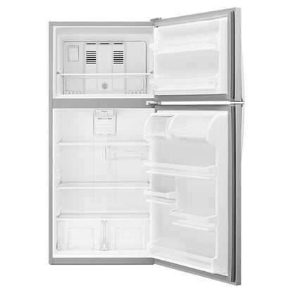 WHIRLPOOL WRT318FZDM Monochromatic Stainless Steel Whirlpool 30"" Wide Top-freezer REF...