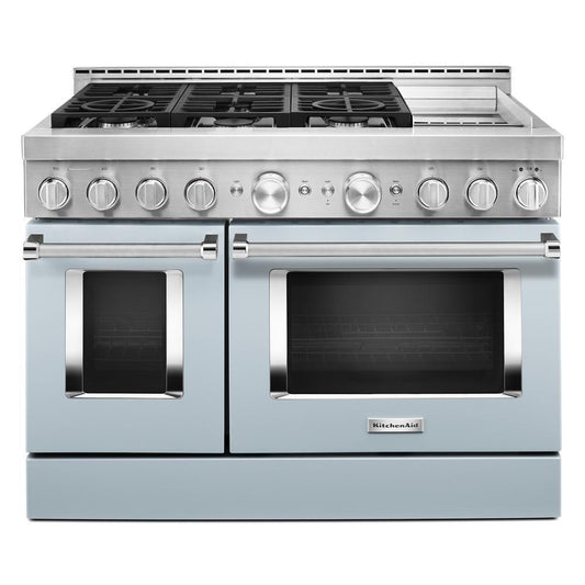 KITCHENAID KFGC558JMB Kitchenaid 48'' Smart Commercial-style Gas Range With Griddle MI...