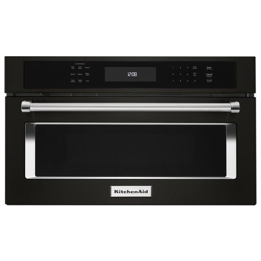 KITCHENAID KMBP100EBS 30"" Built In Microwave Oven With Convection Cooking - Black Stainless