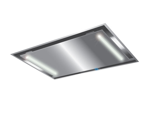 XO APPLIANCE XOCEILING42S 42 In. Ceiling Mount Island Range Hood With Peripheral Aspiration A...