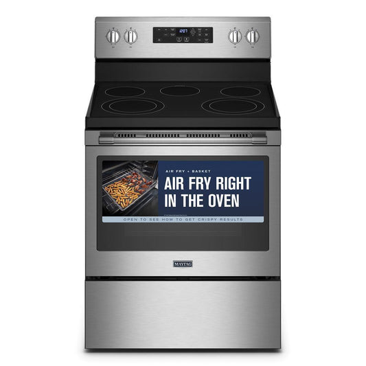 MAYTAG MER7700LZ Maytag Electric Range With Air Fryer and Basket - 5.3 Cu. Ft.