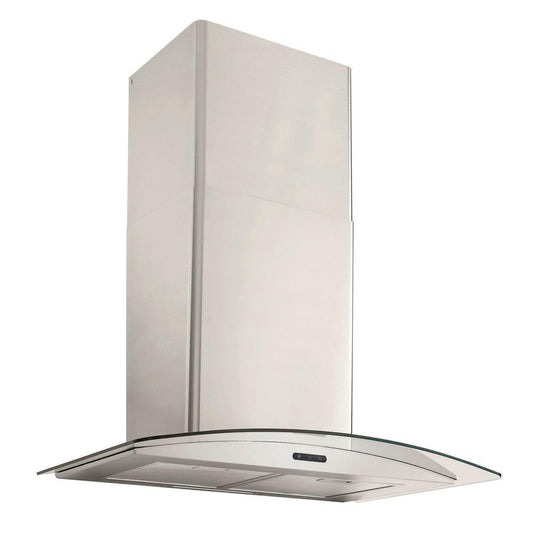 BROAN EW4630SS 30-in. Convertible Wall Mount Curved Glass Chimney Range Hood With ...