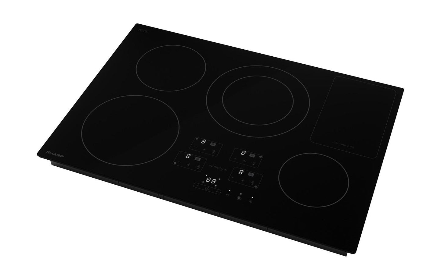SHARP SDH3042DB 30"" Width Induction Cooktop, European Black Mirror Finish Made WITH...