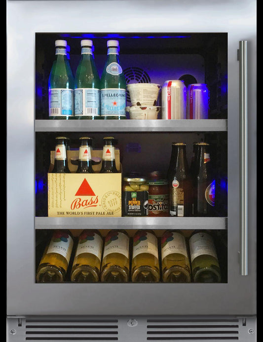 XO APPLIANCE XOU24BCGSL XO Appliance Beverage Center 24"" Ss Glass Lh