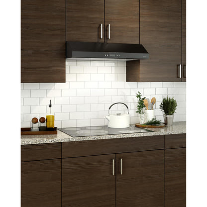 BROAN BCDJ130BL Broan New - Glacier 30"" 400 Cfm <1.0 Sones Black Range Hood