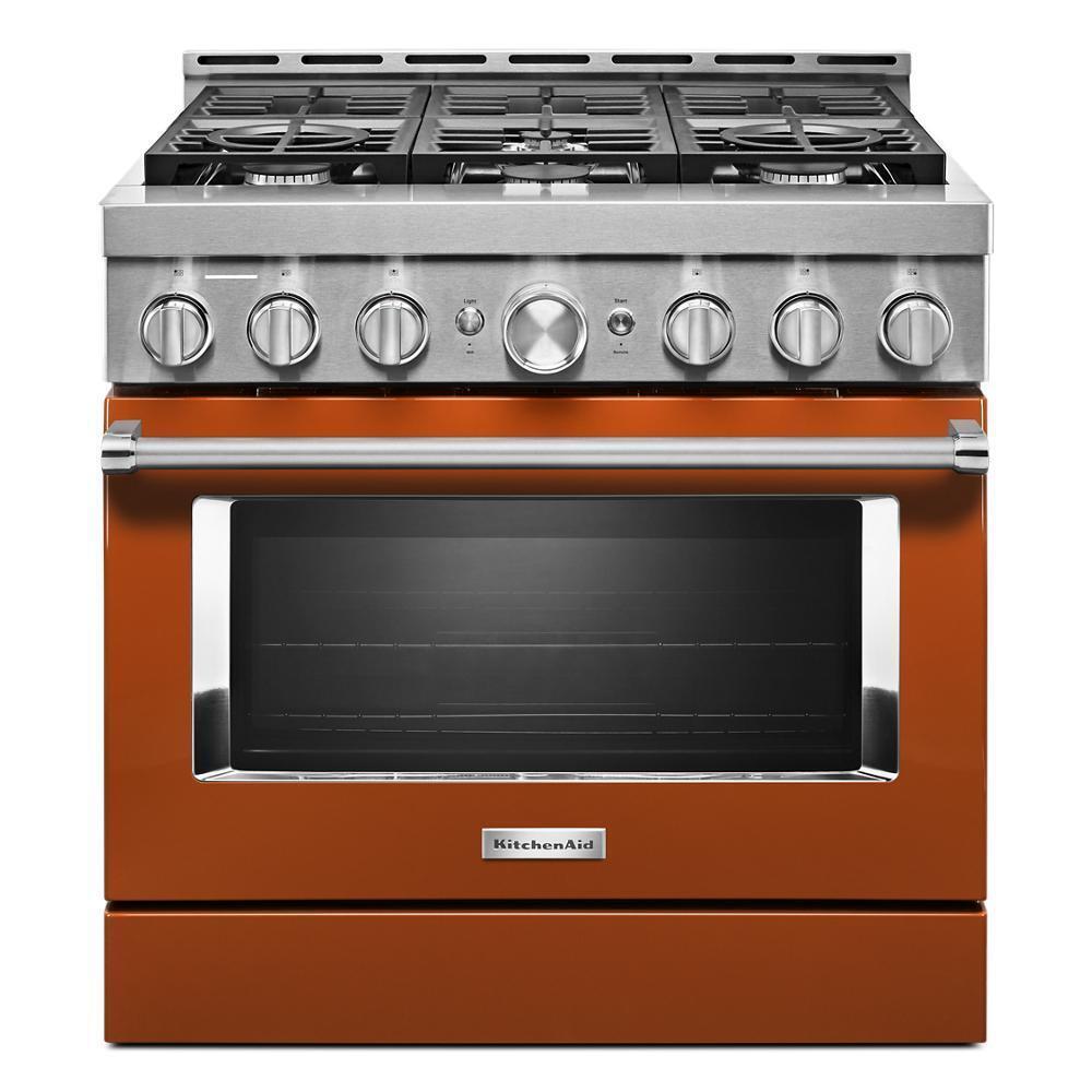 KITCHENAID KFGC506JSC Kitchenaid 36'' Smart Commercial-style Gas Range With 6 Burners ...