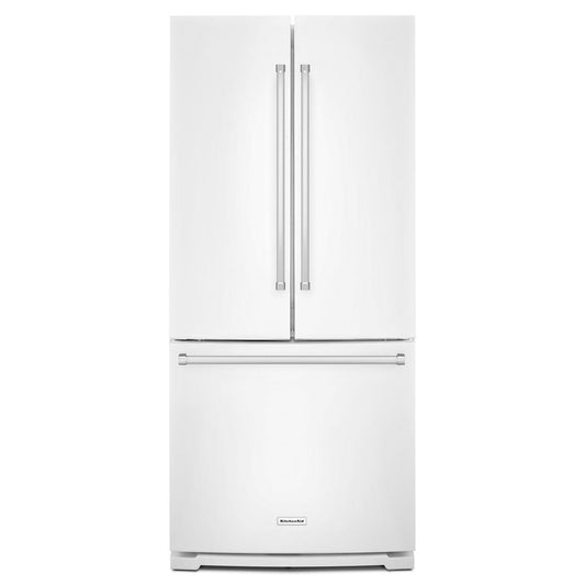 KITCHENAID KRFF300EWH White Kitchenaid 20 Cu. Ft. 30-inch Width Standard Depth French ...