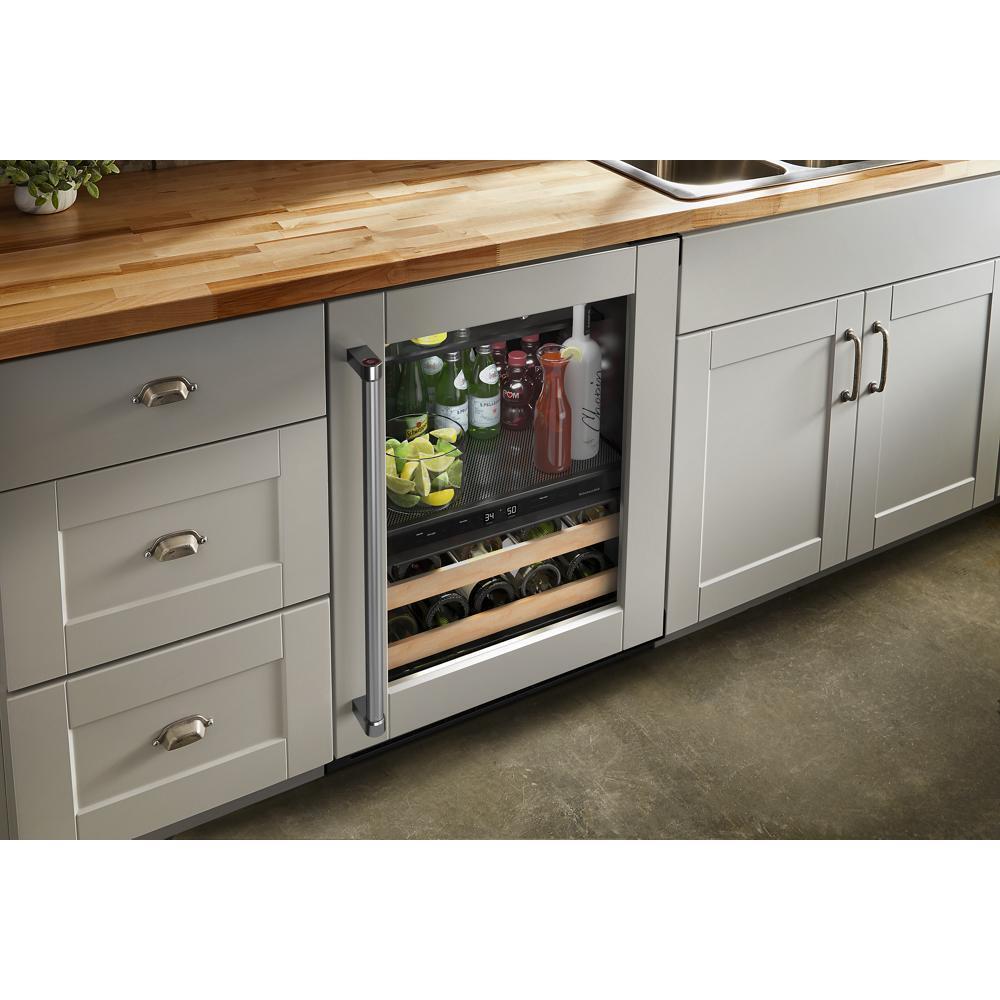 KITCHENAID KUBR214KPA 24"" Panel-ready Beverage Center With Wood-front Racks - Panel Ready Pa