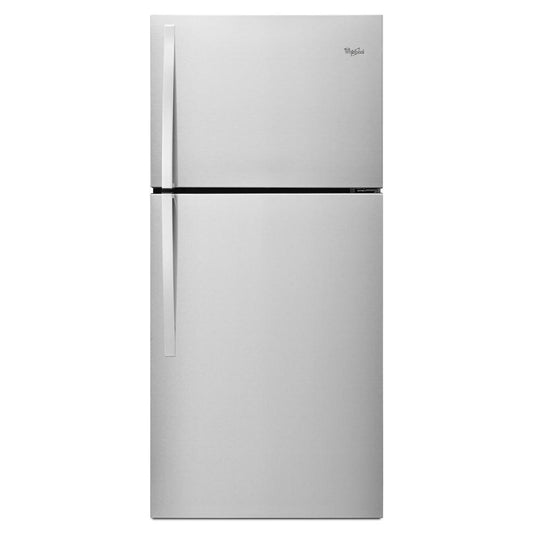 WHIRLPOOL WRT549SZDM Monochromatic Stainless Steel Whirlpool 30"" Wide Top-freezer REF...