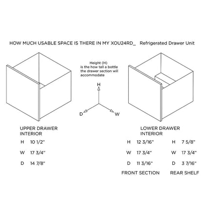 XO APPLIANCE XOU24ORDS XO Appliance Outdoor Refrigerated Drawers 24"" Solid Ss Drawer Front