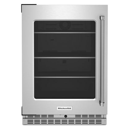 KITCHENAID KURL314KSS 24"" Undercounter Refrigerator With Glass Door and Shelves With META...