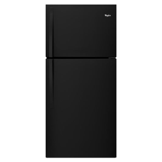WHIRLPOOL WRT549SZDB Black Whirlpool 30"" Wide Top-freezer Refrigerator With LED INTER...