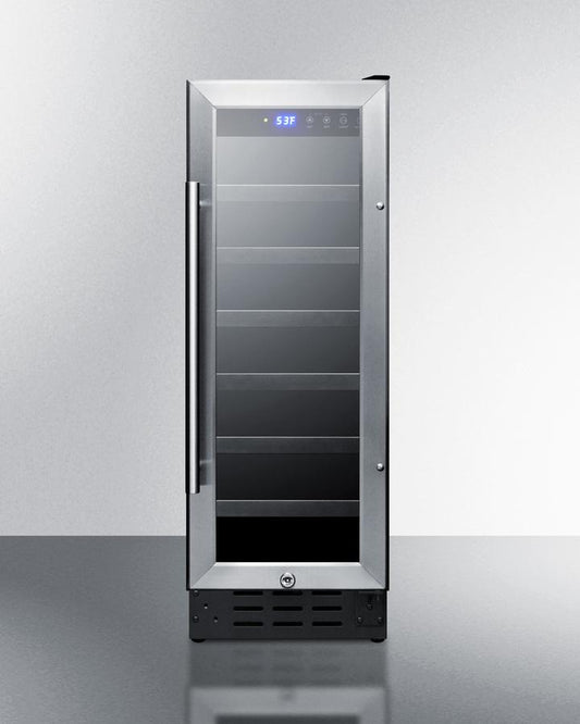 SUMMIT SWC1224B 12"" Wide Built-in Undercounter Wine Cellar With Digital Thermostat ...