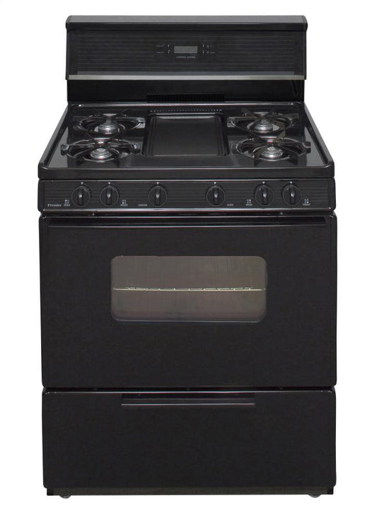 PREMIER SFK249BP 30 In. Freestanding Gas Range With 5th Burner and Griddle Package I...