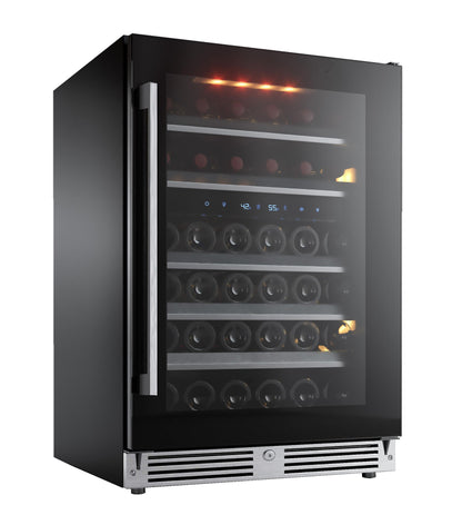 XO APPLIANCE XOU24WDZGBR XO Appliance Dual Zone Wine 24"" Black Glass Rh